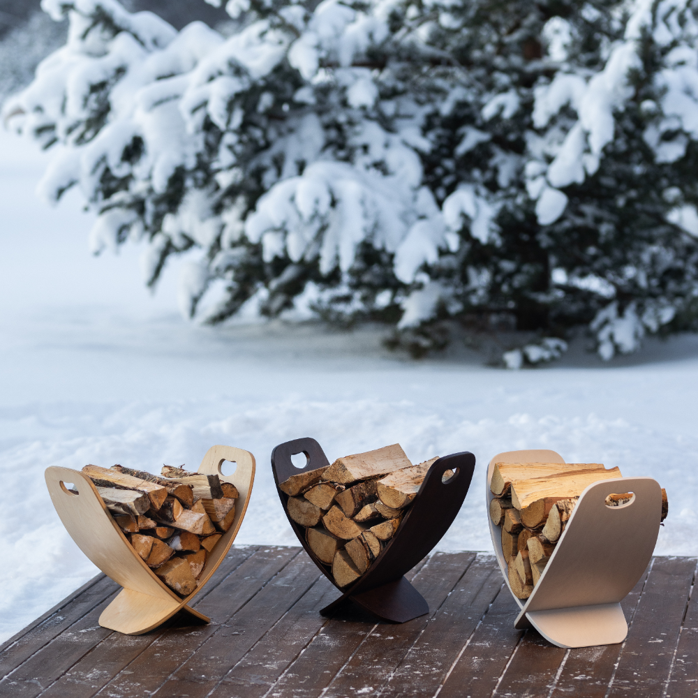 Firewood Stand Black