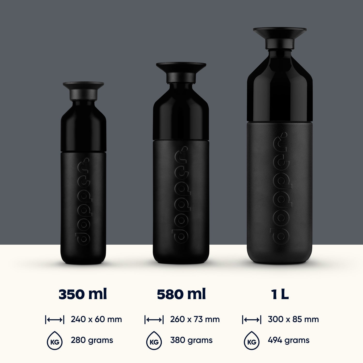 Dopper Insulated (1 L) - Blazing Black