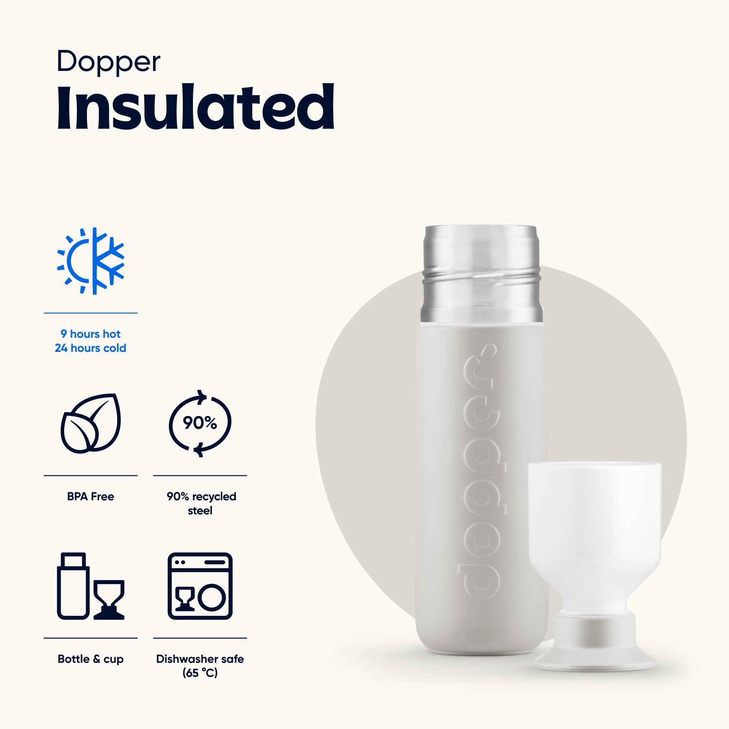 Dopper Insulated (350ml) - Gentle Grey