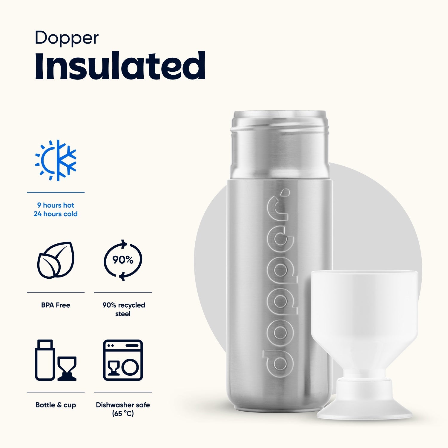 Dopper Insulated (580 ml) - Silver