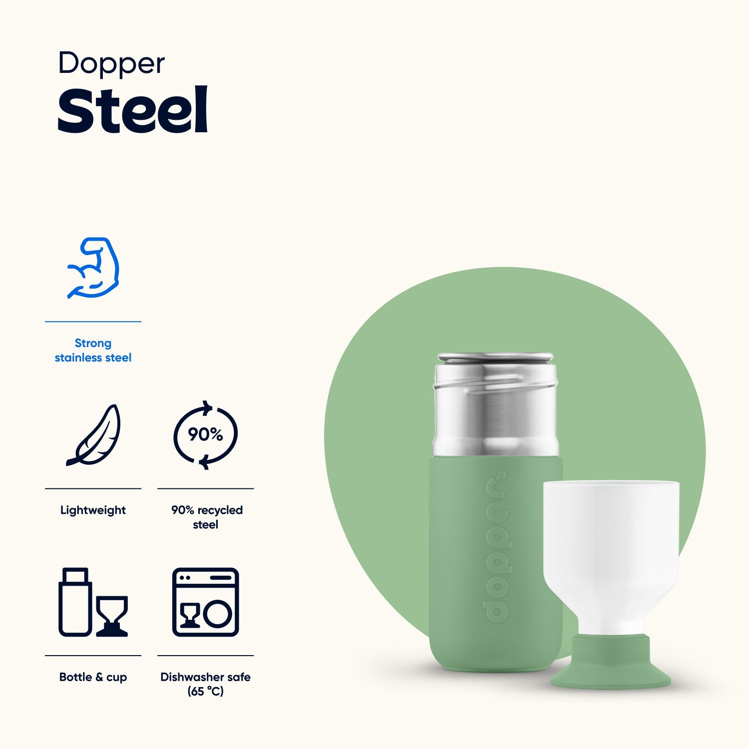 Dopper Steel (350 ml) - Fresh Green