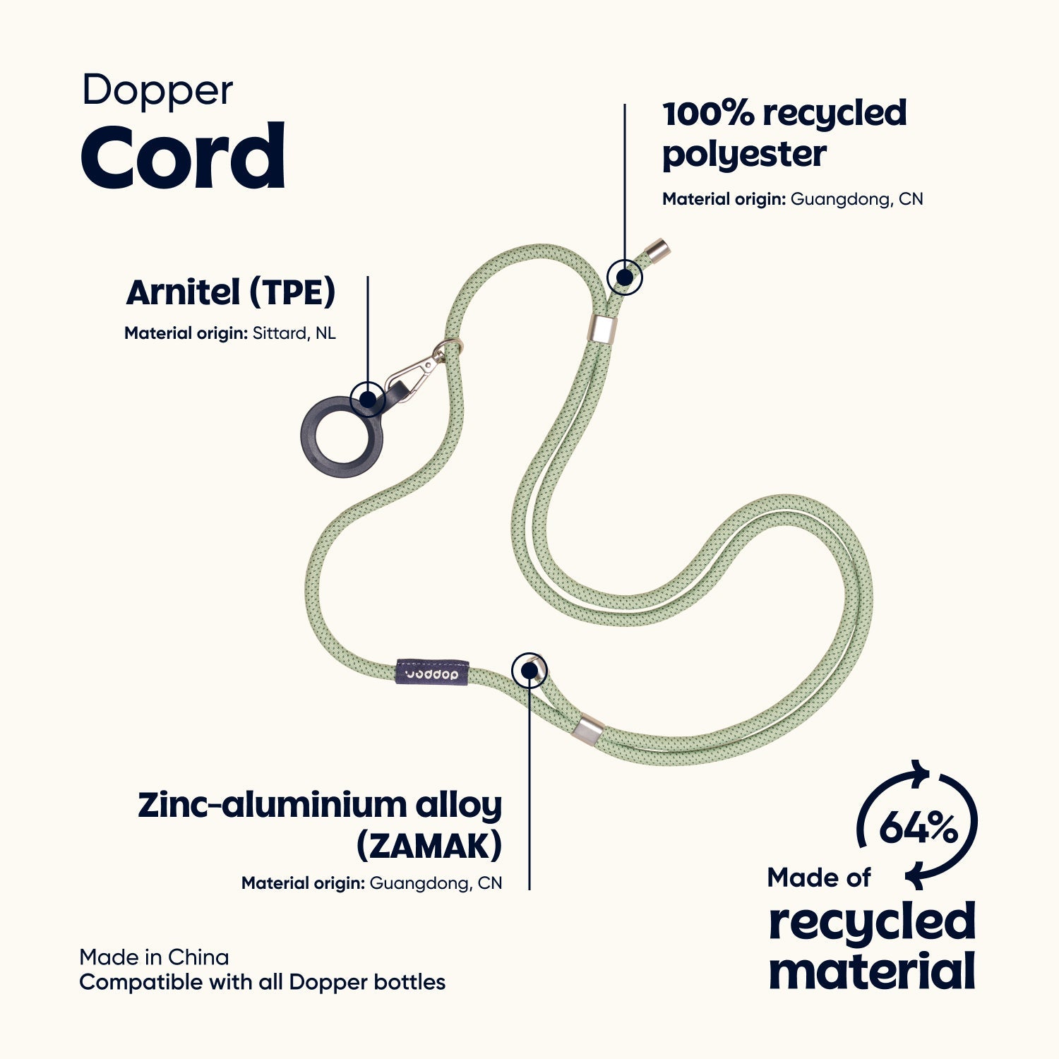 Dopper Cord - Sage Green